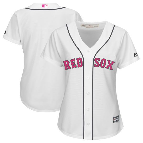 Women 2017 MLB Boston Red Sox White Mothers Day Jerseys->texas rangers->MLB Jersey